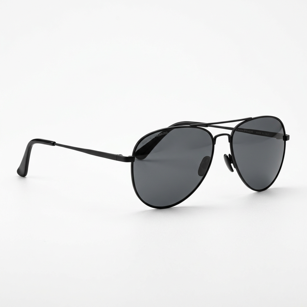 Aviator Black Frame Dark Grey Lenses